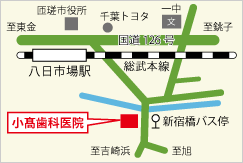 小高歯科医院へのアクセスマップ